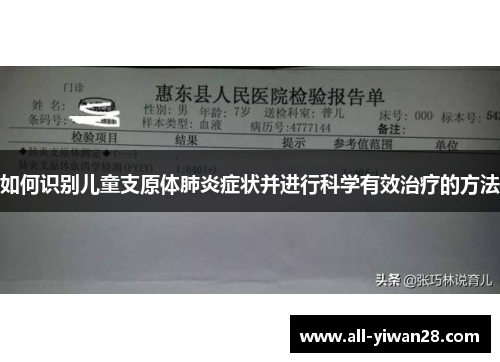 如何识别儿童支原体肺炎症状并进行科学有效治疗的方法